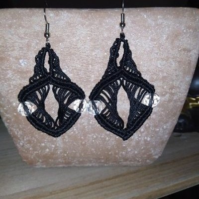boucle d oreille micro macramé