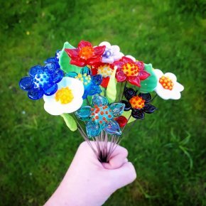 Fleurs en verre