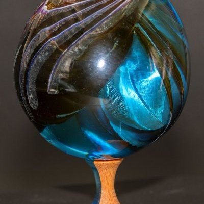8 Oeuf de mer résine bleue